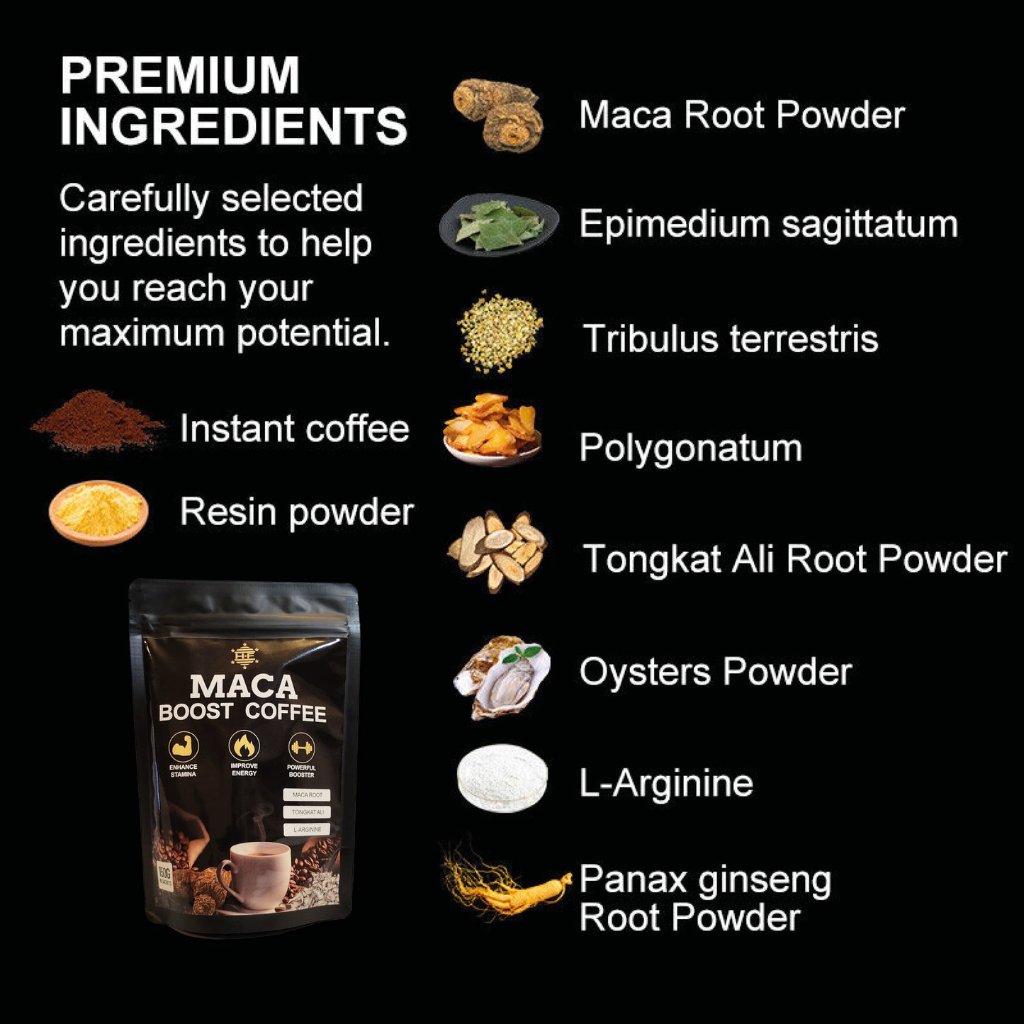 Maca Boost Coffee - Increase Energy & Strength (150g)